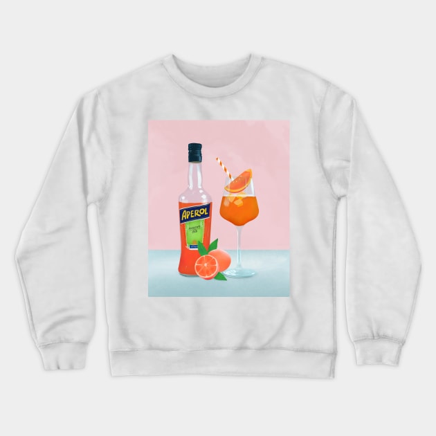 Aperol Spritz Crewneck Sweatshirt by Petras